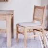 Aamani Mango Wood & Cord Dining Chair - Natural