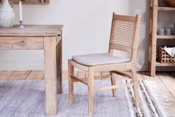 Aamani Mango Wood & Cord Dining Chair - Natural