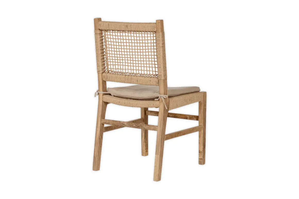 Aamani Mango Wood & Cord Dining Chair - Natural