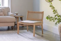 Aamani Mango Wood & Cord Occasional Chair - Natural