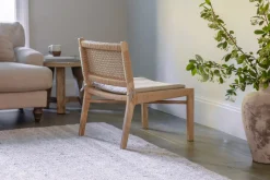 Aamani Mango Wood & Cord Occasional Chair - Natural