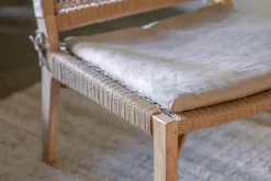 Aamani Mango Wood & Cord Occasional Chair - Natural