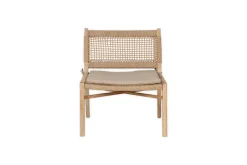 Aamani Mango Wood & Cord Occasional Chair - Natural