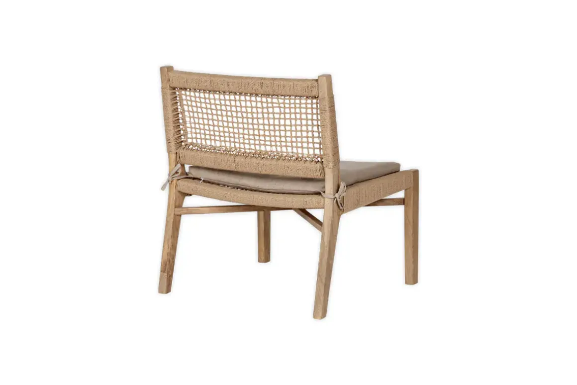 Aamani Mango Wood & Cord Occasional Chair - Natural