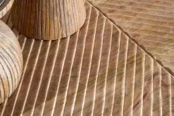 Aasha Mango Wood Half Moon Console Table - Natural