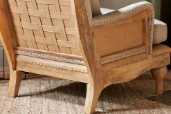 Abe Deconstructed Linen Armchair - Stone