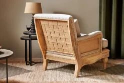 Abe Deconstructed Linen Armchair - Stone