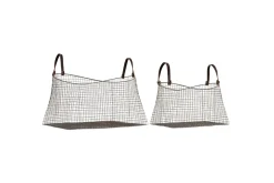 Adah Iron Baskets - Brown (Set of 2)