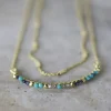 Aja Lolite, Labradorite And Chalcedony Necklace