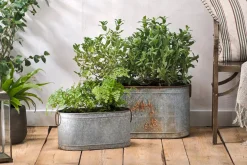Akasa Trough Planter - Zinc