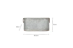Akasa Trough Planter - Zinc