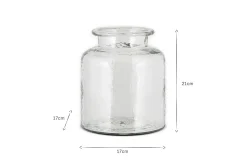Akra Recycled Glass Vase - Clear
