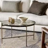 Aluva Glass Coffee Table - Clear & Antique Brass