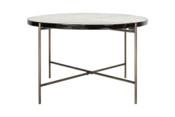 Aluva Glass Coffee Table - Clear & Antique Brass