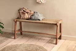 Amhara Acacia & Jute Woven Bench
