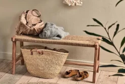 Amhara Acacia & Jute Woven Bench