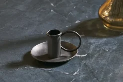 Amri Iron Candlestick - Antique Black