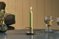 Amri Iron Candlestick - Antique Brass