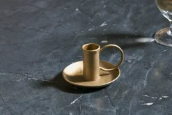 Amri Iron Candlestick - Antique Brass