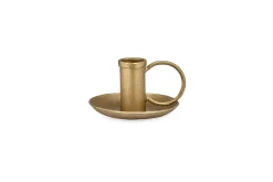 Amri Iron Candlestick - Antique Brass