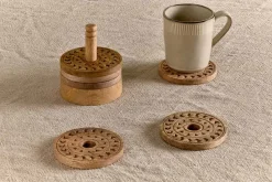 Anali Mango Wood Coasters - Natural