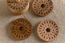 Anali Mango Wood Coasters - Natural