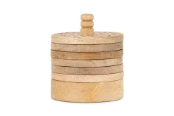 Anali Mango Wood Coasters - Natural
