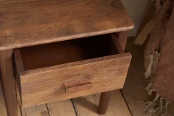 Anbu Acacia Bedside Table - Washed Walnut