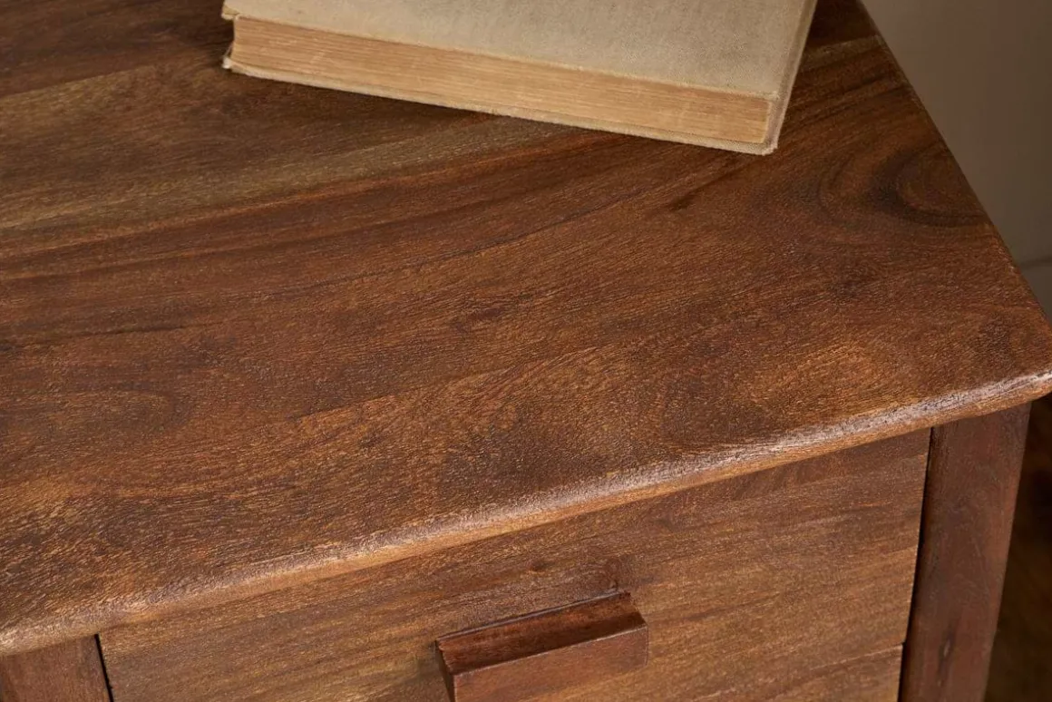 Anbu Acacia Bedside Table - Washed Walnut