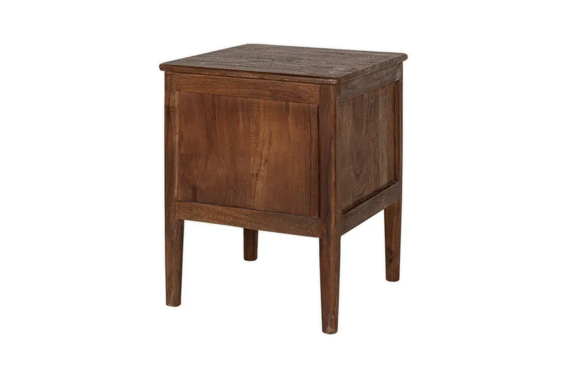 Anbu Acacia Bedside Table - Washed Walnut