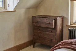 Anbu Acacia Chest of Drawers - Washed Walnut
