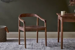 Anbu Acacia Dining Chair - Washed Walnut