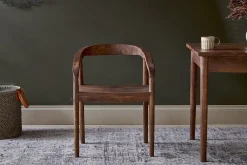 Anbu Acacia Dining Chair - Washed Walnut
