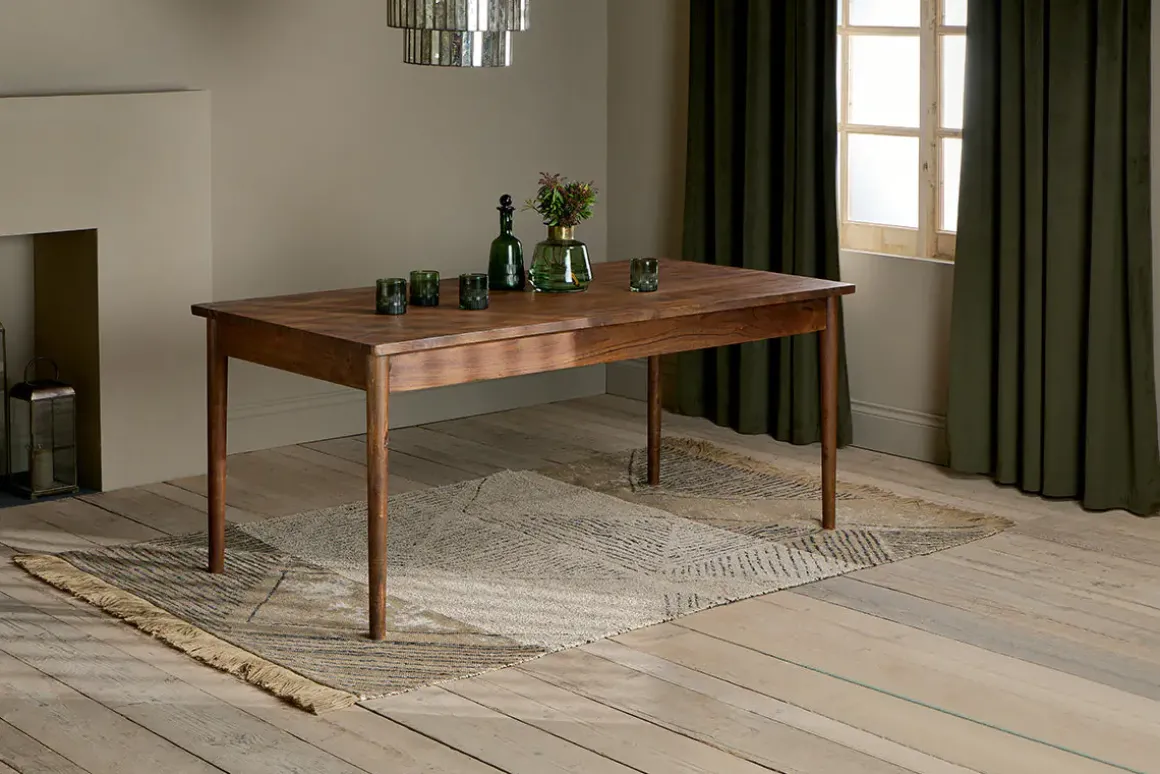 Anbu Acacia Dining Table - Washed Walnut