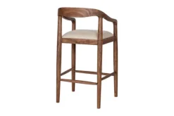Anbu Acacia Upholstered Counter Chair - Washed Walnut