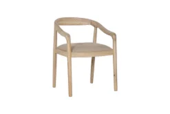 Anbu Mango Wood Upholstered Dining Chair - Natural
