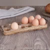Anda Mango Wood Egg Holder - Natural