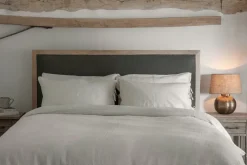 Anesha Upholstered Linen Headboard - Olive Green