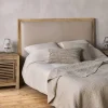 Anesha Upholstered Linen Headboard - Natural