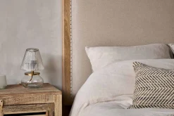 Anesha Upholstered Linen Headboard - Natural