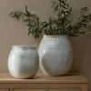 Anjuna Reactive Glaze Ceramic Vase - Off White