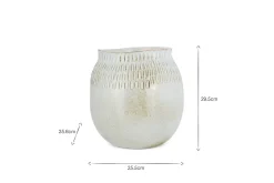 Anjuna Reactive Glaze Ceramic Vase - Off White