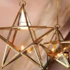 Antique Brass Glass Star