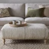 Aranya Upholstered Ottoman - Natural