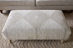Aranya Upholstered Ottoman - Natural