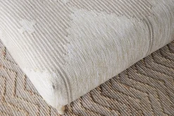 Aranya Upholstered Ottoman - Natural