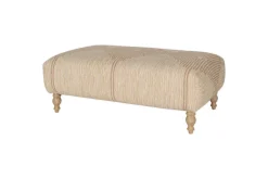 Aranya Upholstered Ottoman - Natural