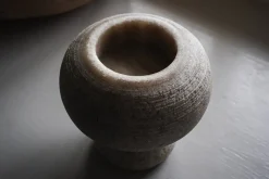 Asana Marble Tealight Holder - Grey