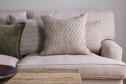 Atifa Cotton & Wool Cushion Cover - Natural