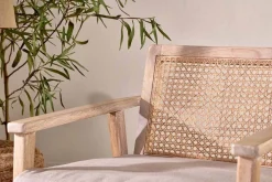 Atri Mango Wood & Cane Occasional Chair